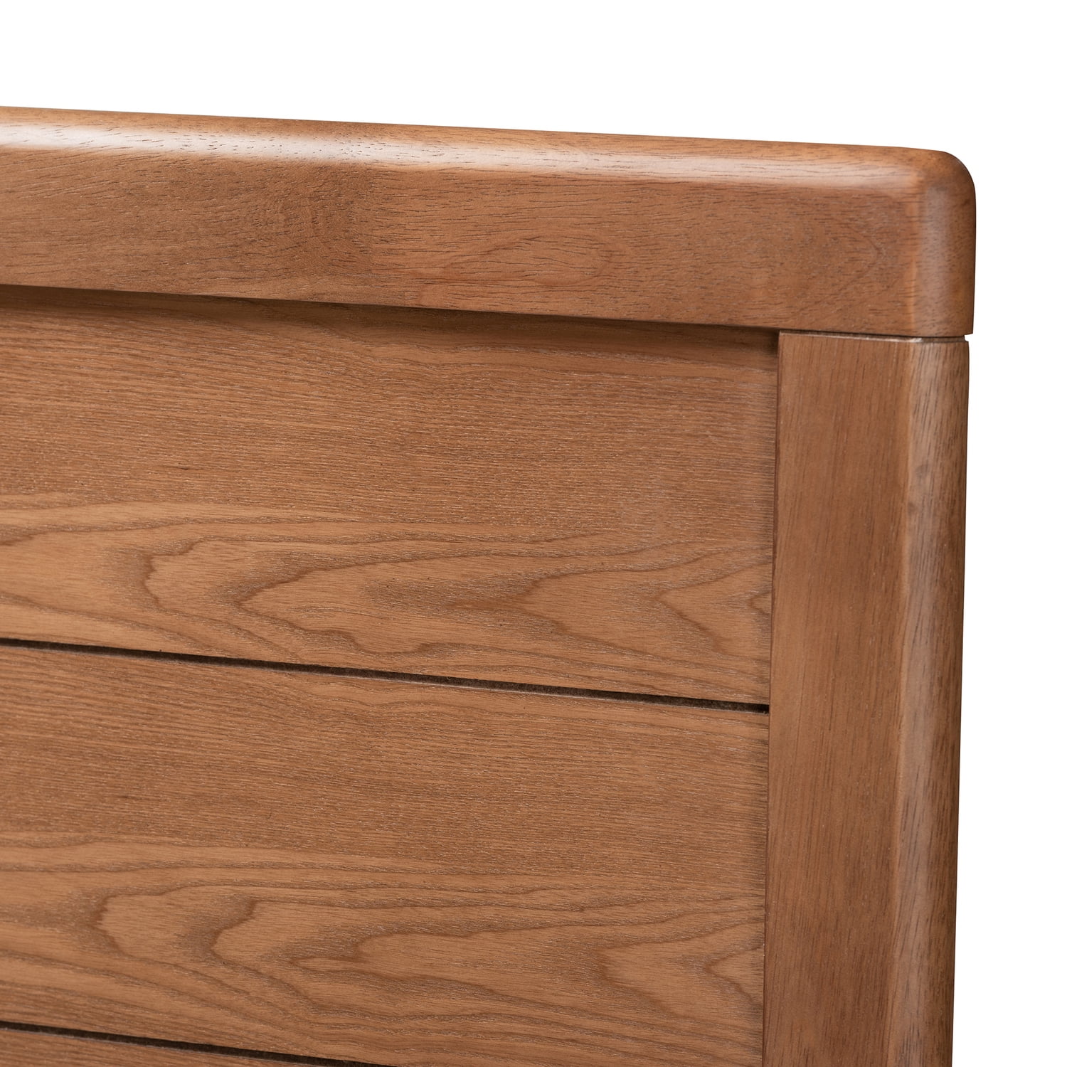 Homestock Modern Muse Walnut Brown Finished Wood Queen Size Headboard, Wooden Headboard, Predrilled Holes, Bedroom Funiture, 61.2"W X 58.3"H