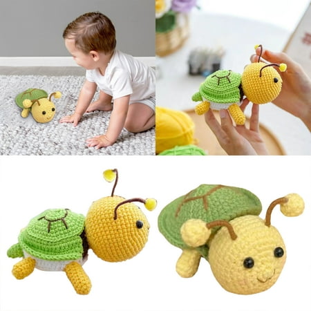 

QYY Crochet Turtle Close Action Figure Boudoir Doll Turtle Knitting Material Bag Diy To Send Friends Birthday Gifts