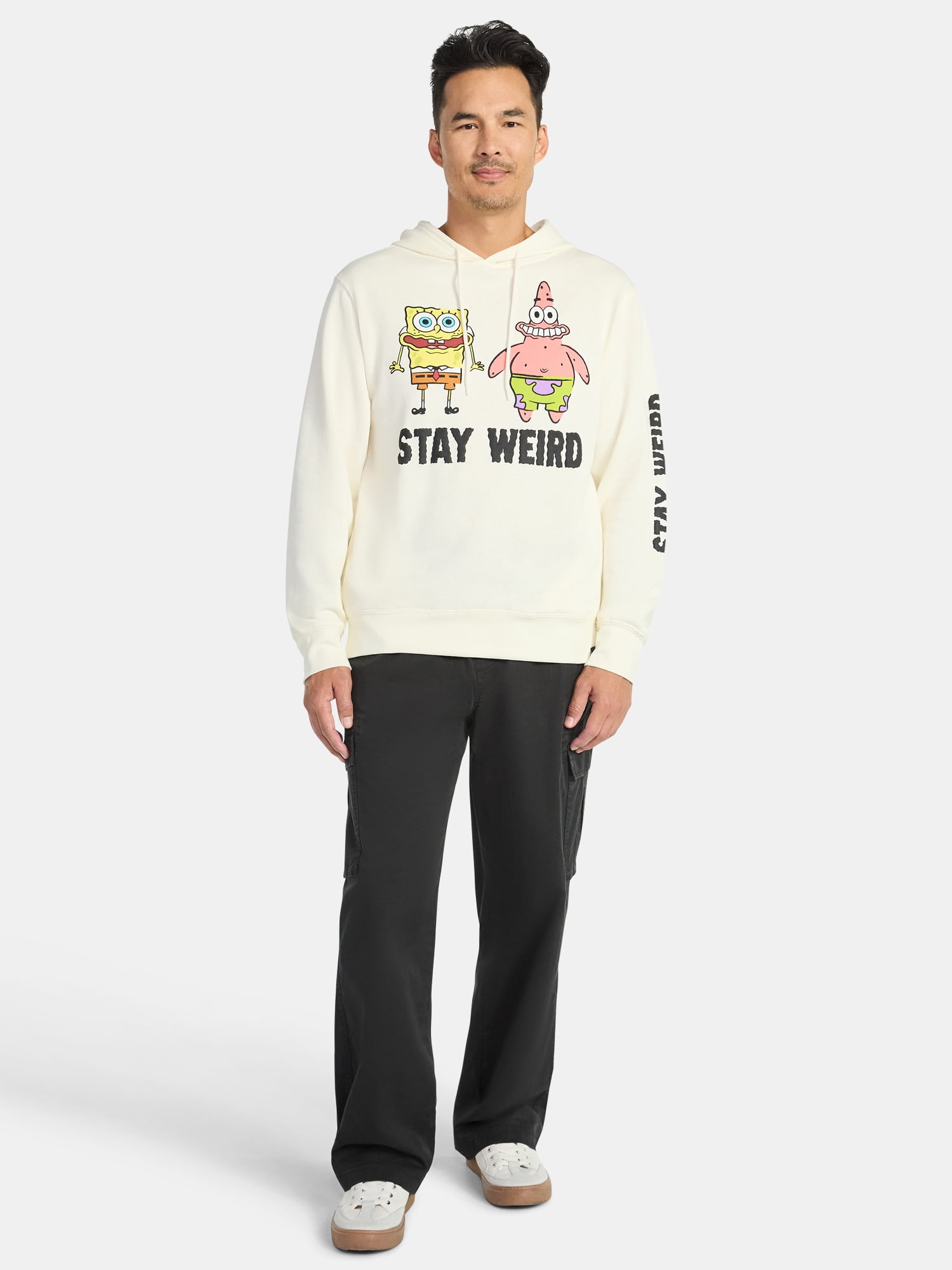 SpongeBob SquarePants Men's and Big Men's Stay Weird Graphic Hoodie, Sizes S-3XL