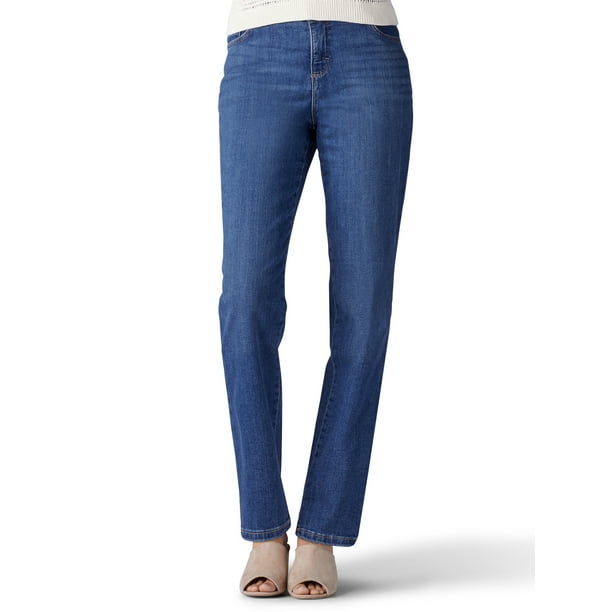 Lee - Lee Women's Petite Instantly Slims Classic Relaxed Fit Straight ...