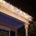 thumbnail image 3 of Set of 150 Blue and Clear White Mini Incandescent Icicle Lights with White Wire 4 in. Spacing, 3 of 5