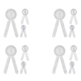 thumbnail image 1 of 12-Piece Goniometer 6/8/12 Inch Occupational Protractor Tool Measuring Angle Ruler Universal,12 x Goniometer,Transparent, 1 of 6