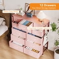 thumbnail image 4 of Cómoda Cajonera 12 Cajones de Tela para Recámara | Organizador de Ropa con Bolsillos Laterales y Ganchos | Mueble de Almacenamiento Multifuncional para Dormitorio - Resistente y Espacioso, 4 of 8