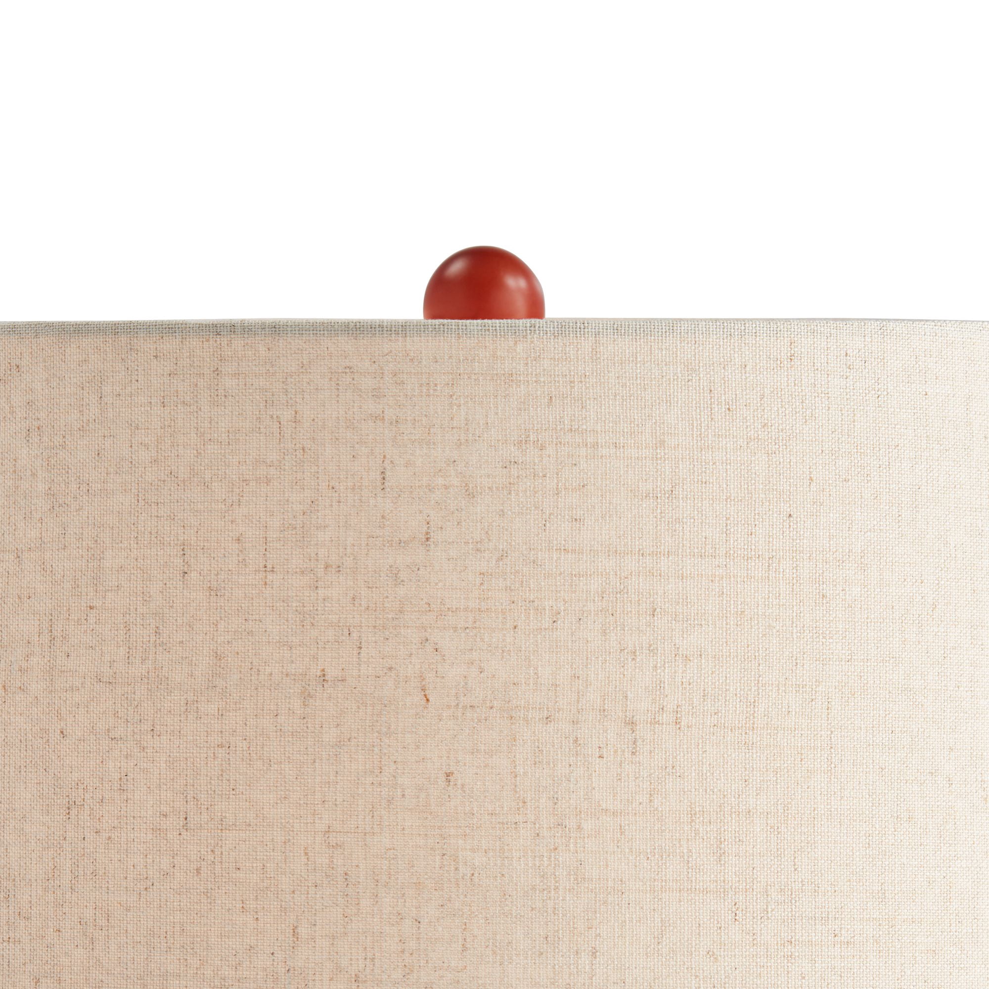 360 Lighting Brice Modern Mid Century Accent Table Lamp 23" High Ivory Ceramic Wood Neck Off White Drum Shade for Bedroom Living Room Bedside Office