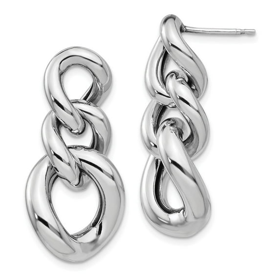FB Jewels Leslie's Sterling Silver Polished Dangle Post Earrings