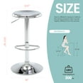 thumbnail image 4 of 1PC Adjustable Bar Stool, Swivel Round Metal Airlift Barstool, Backless Counter Height Bar Chair for Kitchen Dining Room Pub Cafe (Silver), 4 of 8