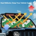 thumbnail image 5 of Uorisanigo Windshield Sunshade Sun Shade Clover Irish Flag Color Shield Protector Sun Visor for Jeep Wrangler Rubicon Sahara TJ JK JKU 2 Door & 4 Door,Prevent Dashboard Fades and Cracks, 5 of 7