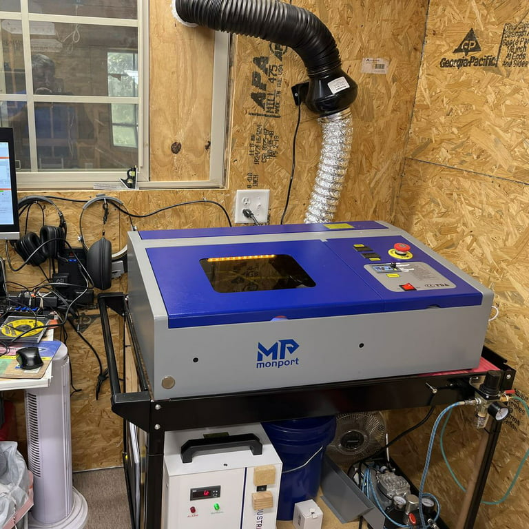 Monport K40 40W CO2 laser with Lightburn unboxing and setup 