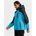 thumbnail image 3 of GEMYSE Women's Mountain Waterproof Ski Snow Jacket Winter Windproof Rain Jacket(Acid Blue, M), 3 of 6