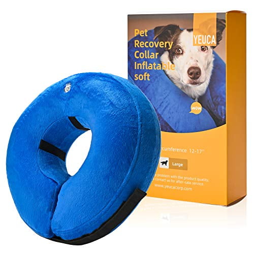 Yeuca Dog & Cat Inflatable Collars & Cones, Soft Pet Recovery Collar
