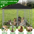 thumbnail image 7 of Yamissi Large Dog Kennels for Outside 10x10 ft Outdoor Dog Kennel Heavy Duty for Large Dogs Run Cage Metal Kennels with Roof Cover for Yard, 7 of 7