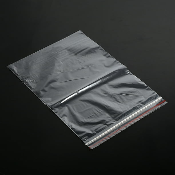 Sac d'emballage transparent à fermeture éclair pour vêtements, sacs  d'emballage en plastique, sac de rangement pour organiser, taille moyenne,  100