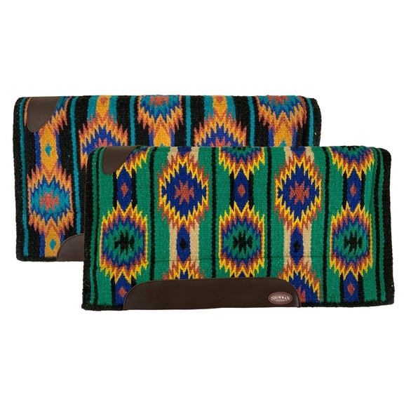 Showman 36" x 34" Southwest Design New Zealand Wool Top Saddle Pad w/ Memory Felt Bottom