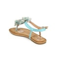 thumbnail image 3 of New Women DbDk Fannyy-8 Flower Chiffon T-Strap Slingback Thong Sandal Size, 3 of 5