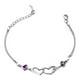 thumbnail image 2 of Pulseras para mujer, regalos para mujer, pulsera de plata de ley 925, brazalete ajustable con corazón de amor, pulsera con circonita y piedra de nacimiento., 2 of 5