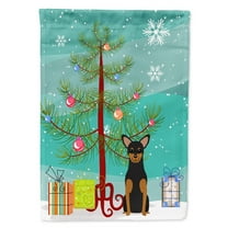 Caroline's Treasures BB4153GF Merry Christmas Tree Manchester Terrier Flag Garden Size , Small, multicolor