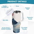 thumbnail image 2 of Yayeee 40oz Stainless Steel Tumbler with Straw and Handle Double-Wall Insulated Travel Water Bottle, Art Mountains, 2 of 8