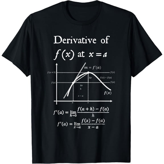 t-shirt Nerdy Definition of Derivative Limit Calculus Math Teacher T-Shirt mens，black，women，funny，journey，Crew Neck, Short Sleeve,custom clothing patterns.gift
