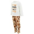 thumbnail image 2 of Girls 2 Piece Hearts Full Thanksgiving Clothes Leggings Set Outfit (2Y, White), 2 of 5
