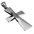 thumbnail image 6 of MJ Metals Jewelry Tungsten Carbide Large Polished Plated Cross Pendant Necklace 20" Stainless Steel 5mm Wide Cuban Chain, 6 of 7