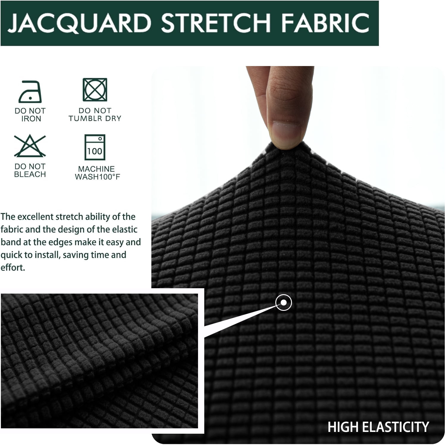 Sanmadrola Couch Covers Sofa Cushion Cover Slipcovers Wear-Resistant Universal Stretch Anti-Slip Sectional L Shape Sofa Covers, Chaise Lounge Sofa Slipcover