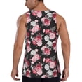 thumbnail image 3 of Xecao Rose Flowers Men's Tank Top Workout Quick Dry Sleeveless Gym Jogging Muscle Shirts Summer Swim Beach Tops, 3 of 9