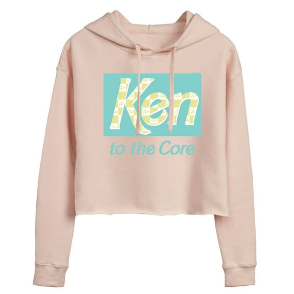 Barbie - Ken to the Core - Checked Style - Juniors Cropped Pullover Hoodie