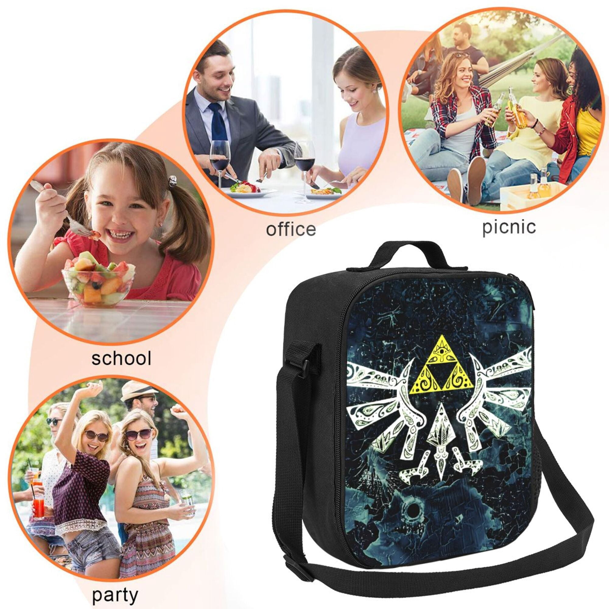 The Legend Of Zelda Lunch Box Portable Lunch Bag Woman Man Teen Work Office With Lunch Storage Bag Reusable