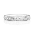thumbnail image 2 of 18k White Gold 2.7mm Slight Court Comfort Half Eternity Diamond Wedding Band/Ring Brilliant Cut 0.32 Carat G - SI1, 2 of 3