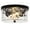 Black, variant on Gold Vintage Ceiling Light Fixture Semi Flush Mount with Bubble Glass Shade 2-Light Farmhouse Ceiling Light Ceiling Lamp for Living Room Bedroom Foyer Hallway 11.8"