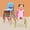 Pink, variant on Dwellnix Set of 4 Foldable High Chairs, Portable Chairs with Cushioned Seat and Backrest, Easy to Store and Carry for Dining, Camping, and Outdoor Use