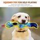 thumbnail image 3 of Juguete de serpiente de tela Oxford TPR resistente a mordeduras para mascotas, compañero Molar interactivo para perros, se aflige solo, 3 of 4