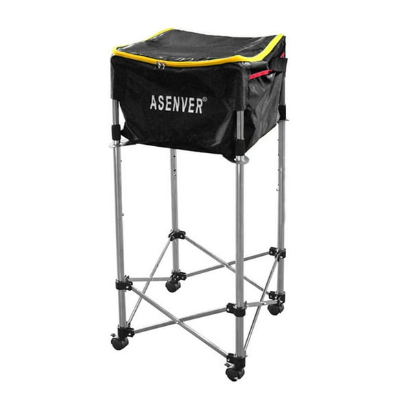 Graflsoa Portable Tennis Ball Basket with Adjustable Height, Stainless Steel Frame, and Foldable Design for Easy Storage and Transport