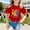 Red, variant on Girls T Shirts Size 18 Floral Print Short Sleeve T Shirt Top Kids Baggy Cute Back To School Clothes Vacation Casual Summer Tops
