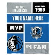 Dallas Mavericks NBA Colorblock Personalized Silk Touch Throw Blanket