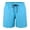 Sky Blue, variant on Men's Solid Color Loose Casual Stretch Lined Beach Trunks Long Swim Shorts