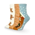 thumbnail image 5 of Fuzzy Babba Women's Holiday Gingerbread Cozy Socks, 3-Pack, Size 4-10, 5 of 6