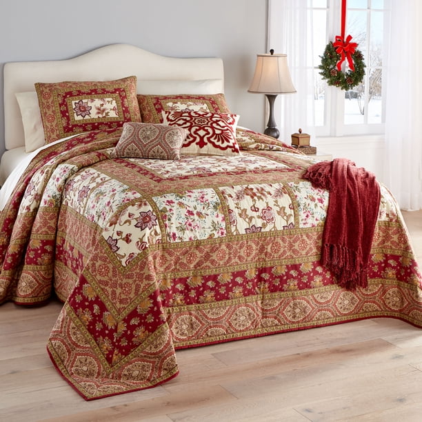 BrylaneHome Josephine Patchwork Bedspread - Walmart.com - Walmart.com