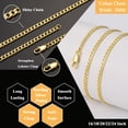 thumbnail image 2 of APSVO 18K Gold Plated Chains for Men Women 3mm/5mm/8mm Cuban Curb Link Necklace Birthday Graduation Fathers Day Jewelry Gifts Teen Dad Husband Boyfriend Him Adults Age Ideas 16/18/20/22/24/26/28 Inch, 2 of 8