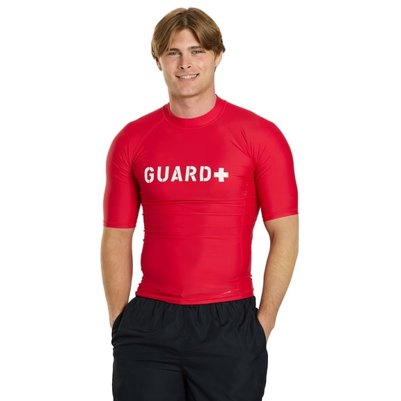 Sporti Men's Short Sleeve Rash Guard, UV Protection, Sport Fit, Nylon-Spandex