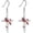 Silver2, variant on Cardinal Red Bird Dangle Drop Earrings for Women Dainty Bird Heart Fish Hook Earrings Memorial Jewelry