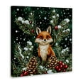 thumbnail image 3 of Stupell Industries Winter Fox & Pinecones Canvas Wall Art, design by Yen, 36 x 36, 3 of 7