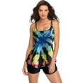 thumbnail image 3 of Womens Suits Two Pieces Strappy Floral Print Top High Waist Bottom Tankini Sets Flowy Beach Swimwear, 3 of 5