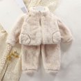 thumbnail image 2 of Annhoo Toddler Baby Boys Girls Fleece Clothes 2 Piece Winter Warm Outfits Zip up Long Sleeve Jackets and Pants Homewear, 2 of 7