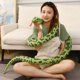 thumbnail image 2 of 1 pieza de 200 cm/300 cm de serpiente gigante de peluche de juguete de simulación de serpiente de pitón dorada larga de peluche para niños, regalo para decoración del hogar, 2 of 5
