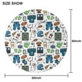 thumbnail image 6 of Blue Football Game Icons Pattern Round Tablecloth 60"x60",Wrinkle Wipeable Table Cloth for Kitchen Dining Room Picnic Patio Party, 6 of 6