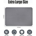thumbnail image 2 of Extra Large Shower Mat, 47.2 x 31.5 Inch Non Slip Shower Mats for Inside Shower with Drain Hole and Suction Cups, Soft Trimmable TPE Anti Slip Shower Mat for Walk in Shower Stall, Heavy Mat, 2 of 7