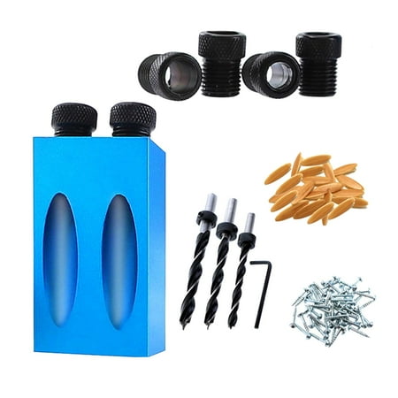 

Pocket Hole 15 degree Slope Angle with 3 Sizes Drilling Bits for Carpenters Woodwork