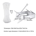 thumbnail image 2 of WAASOSCON Anchor-Man Boat Slide Box Anchors, 100% Hot Dipped Galvanized Foldable Sliding Cube Anchor Suitable for 23" to 32" Offshore Sport Boats, Pontoon Boats (19 lbs), 2 of 9