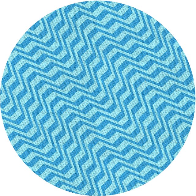 Ahgly Tapis Rond Lavable en Machine Intérieur Transitionnel Bleu Ciel Profond, 7 Pieds Rond
